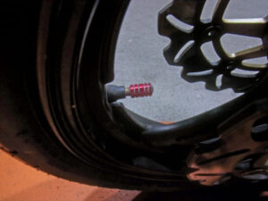 ガンマ125のフロントタイヤ